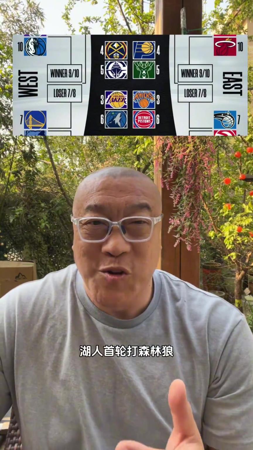 湖人打森林狼！馬?。褐灰獤|契奇像上賽季打戈貝爾那樣就行